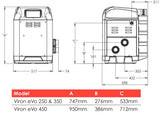 Astralpool Viron eVo 250 Gas Pool & Spa Heater - Natural Gas or LPG - Vic Only - Heater and Spa Parts