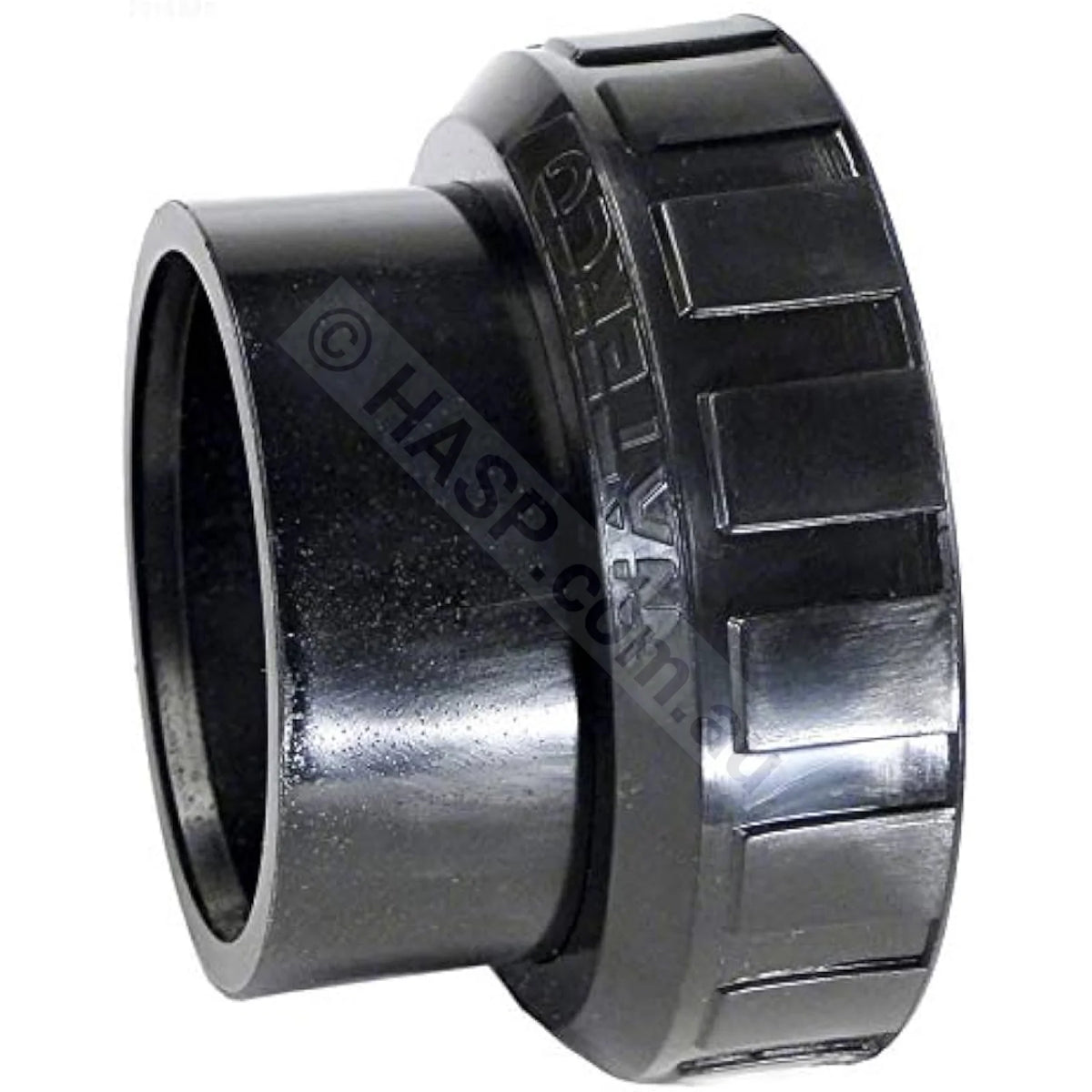 Genuine Waterco 50mm half barrel union 634024B with locking nut, glue-in tail piece and O-ring - suits Hydrostorm, Supatuf, Hydrotuf, Turboflo and Baker-Hydro pumps