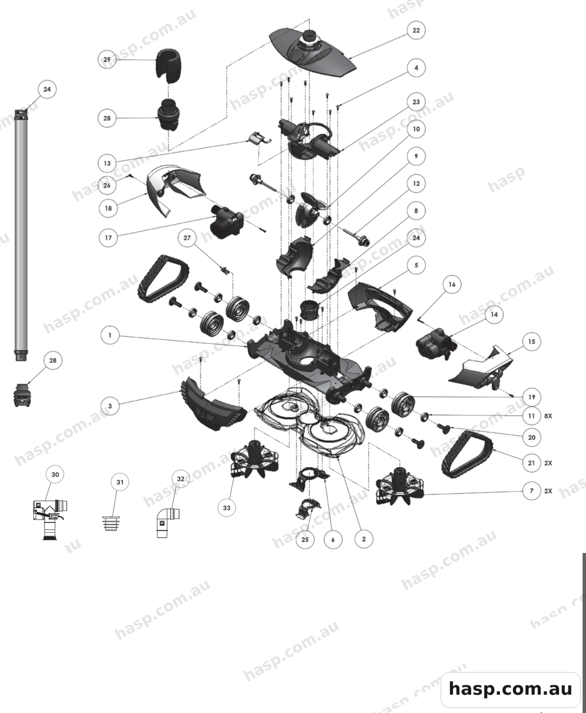 Zodiac AX10 ACTIV Spare Parts