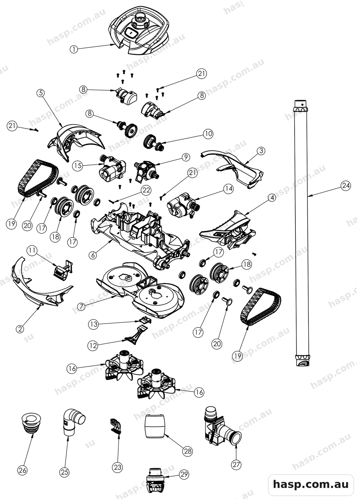 Zodiac AX20 ACTIV Spare Parts
