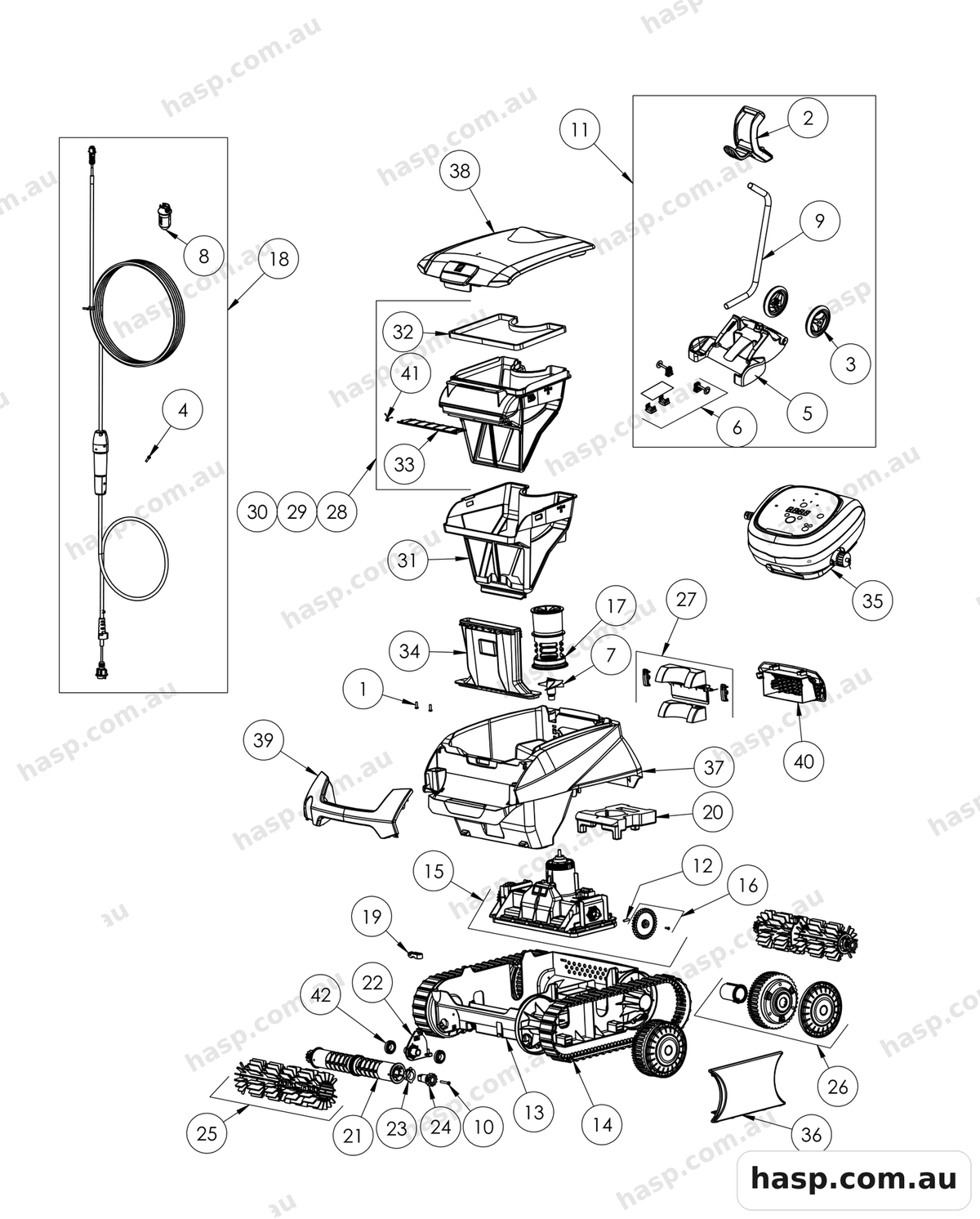 Zodiac DX4050 IQ Spare Parts