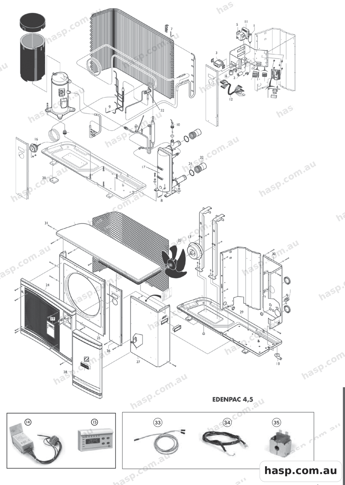 Zodiac EDENPAC 4D, 5D Spare Parts