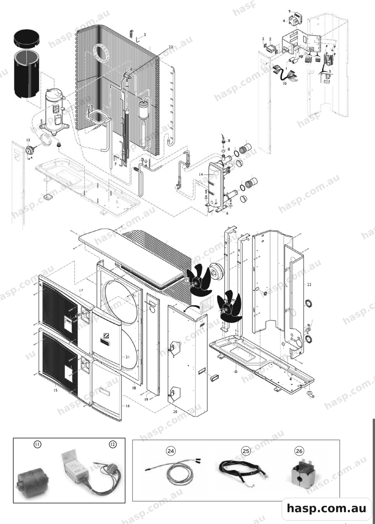 Zodiac EDENPAC 6, 6D, 7, 8 Spare Parts