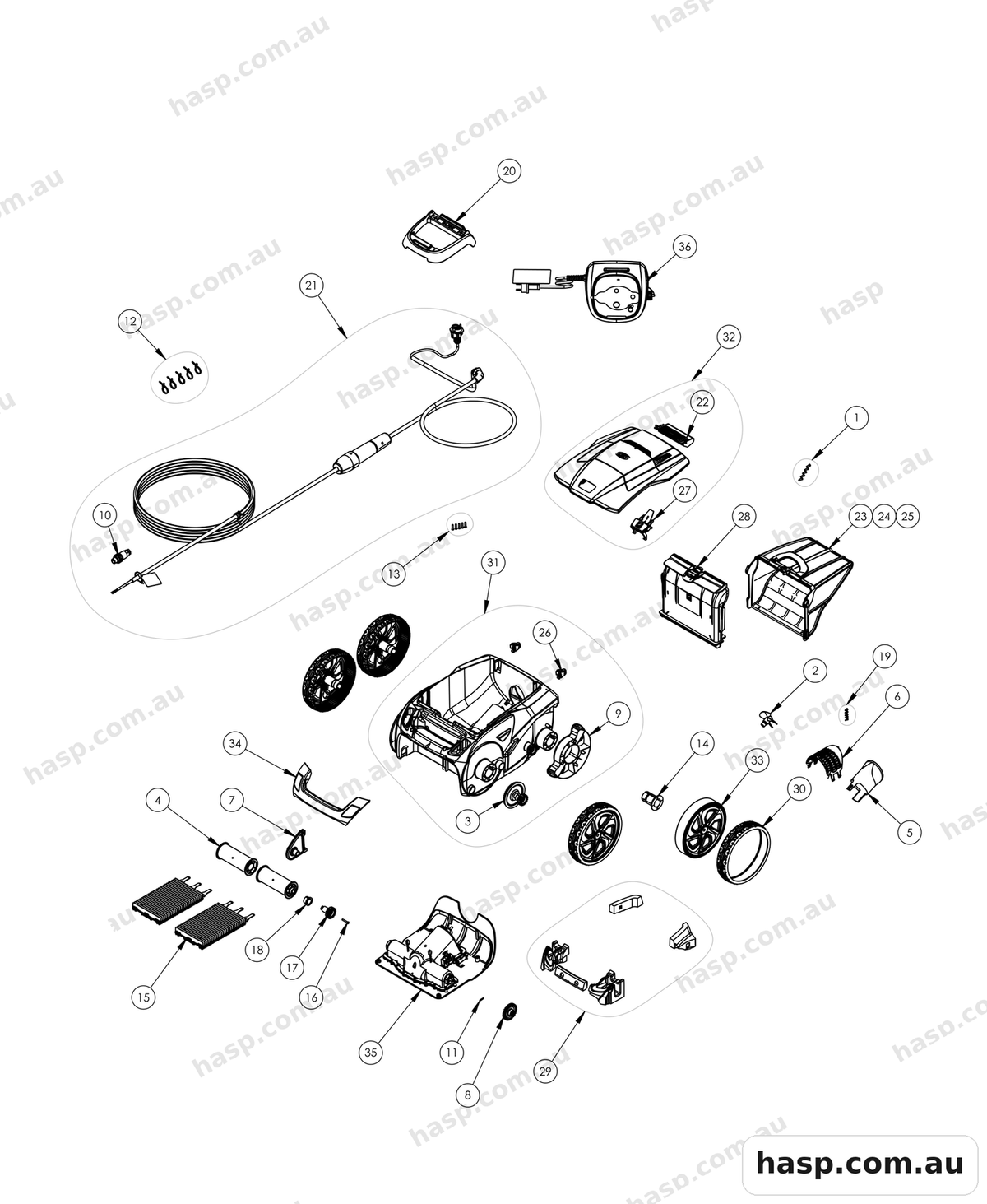 Zodiac EX4000 IQ Spare Parts