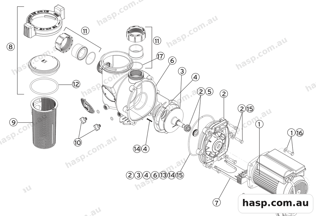Zodiac FLOPRO SERIES Spare Parts