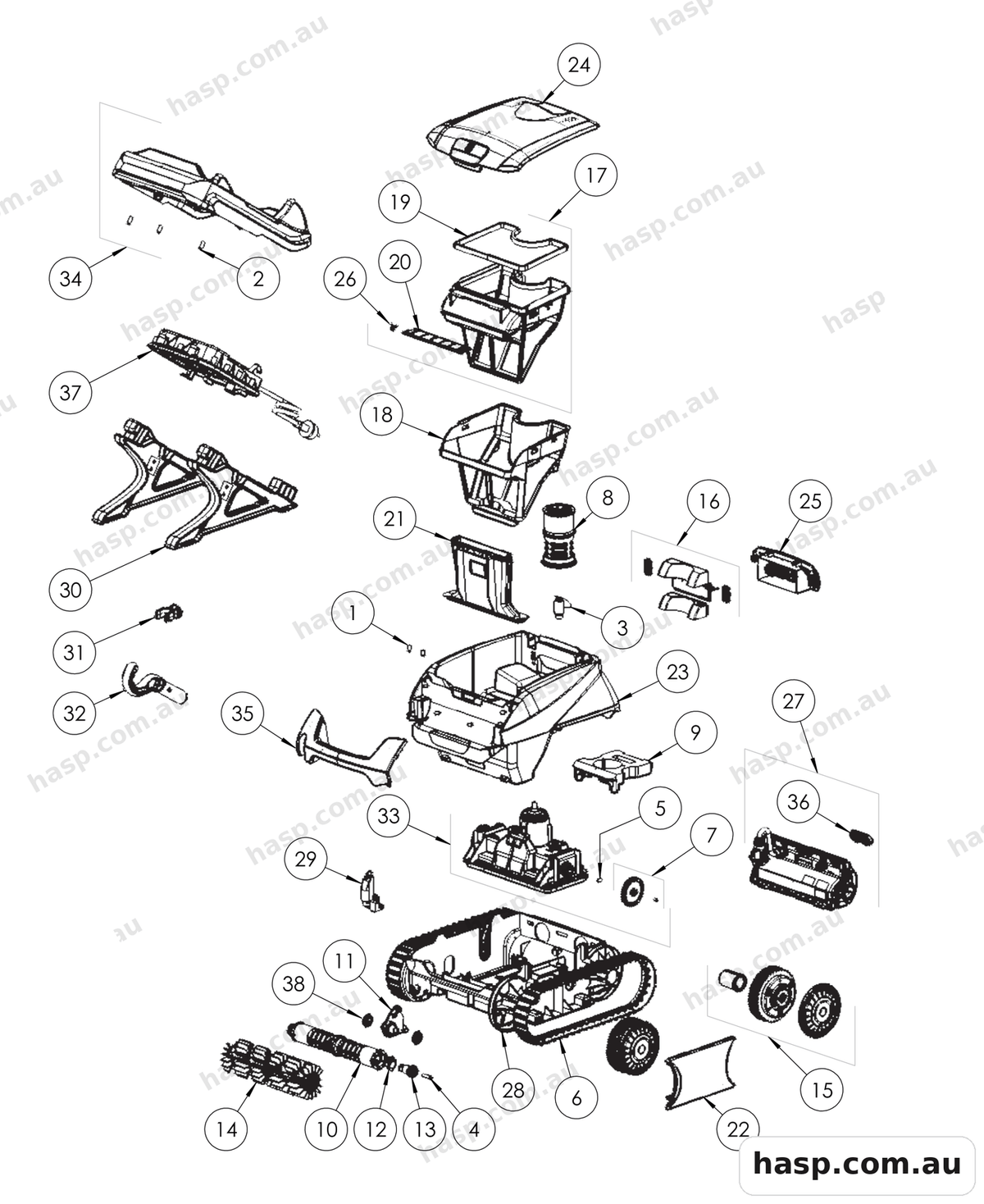 Zodiac FR1000 IQ Spare Parts