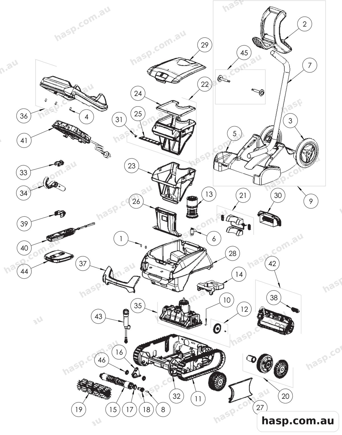 Zodiac FR2000 IQ Spare Parts