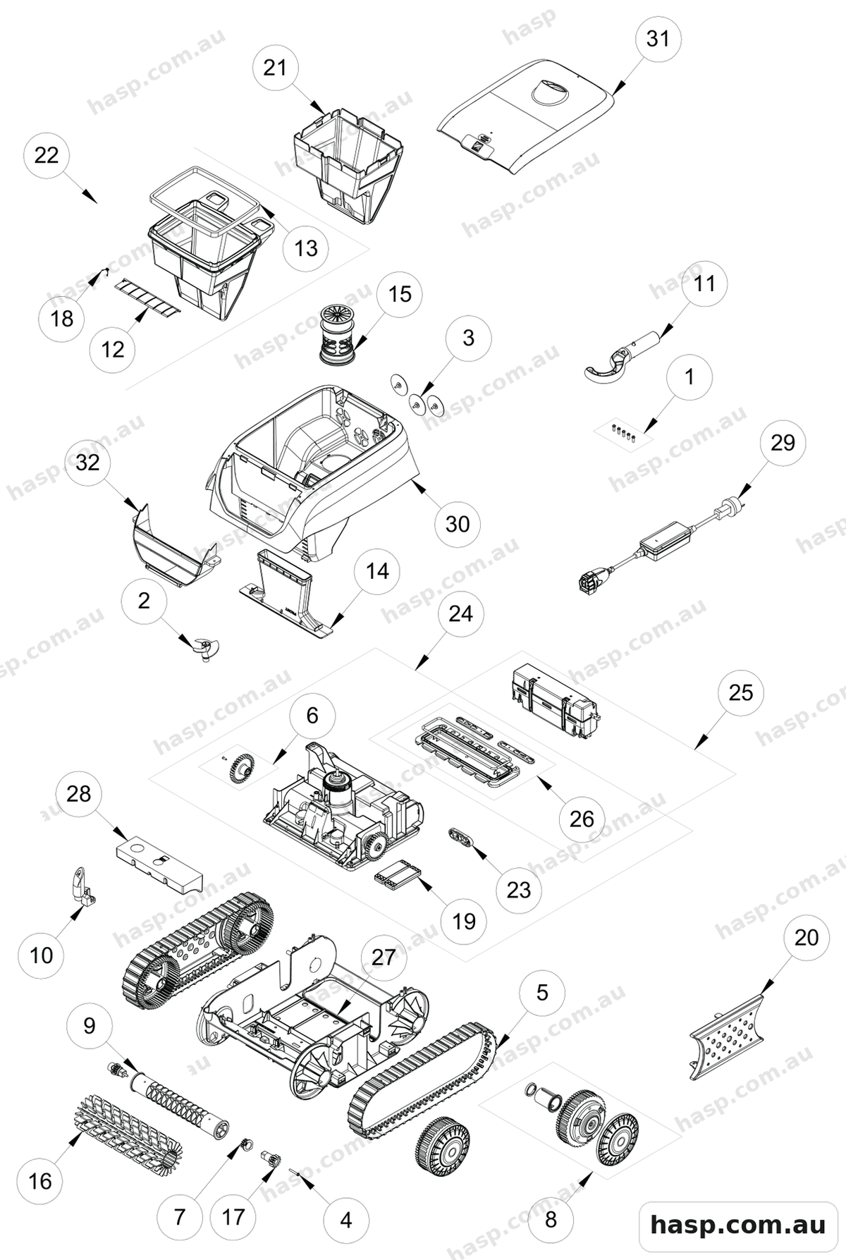 Zodiac FR800 IQ Spare Parts