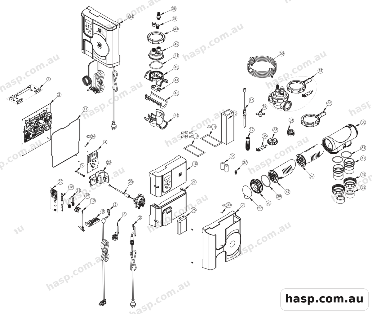 Zodiac HYDROXINATOR IQ PRO Spare Parts