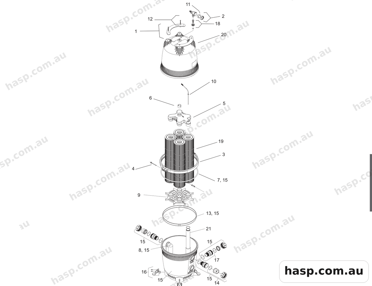 Zodiac (JANDY) CV SERIES Spare Parts