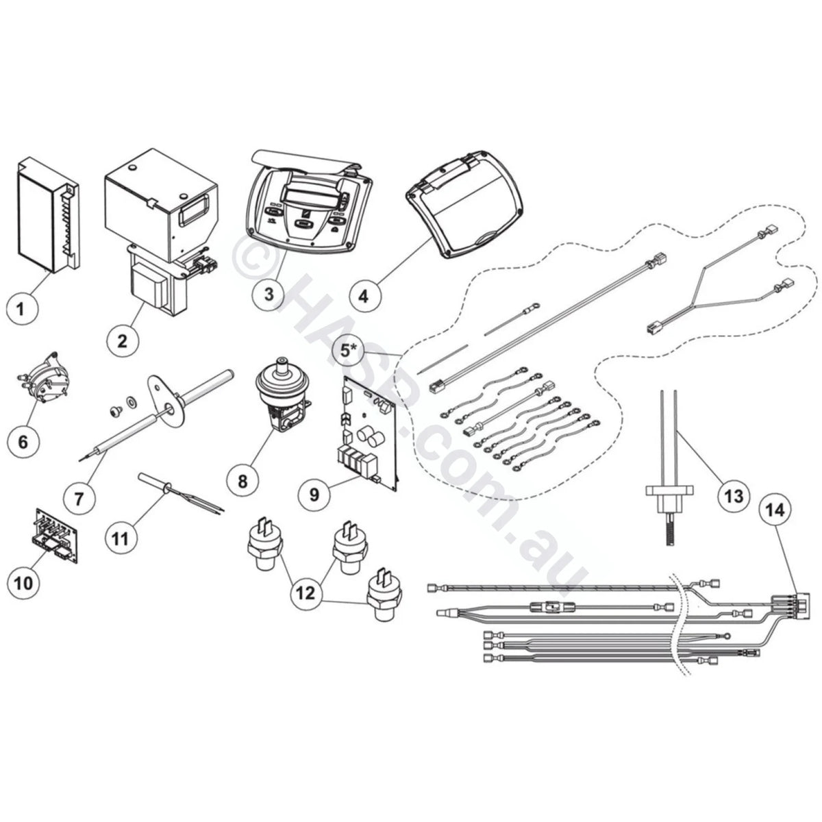 Electrical Parts - Zodiac Jxi Gas Heater