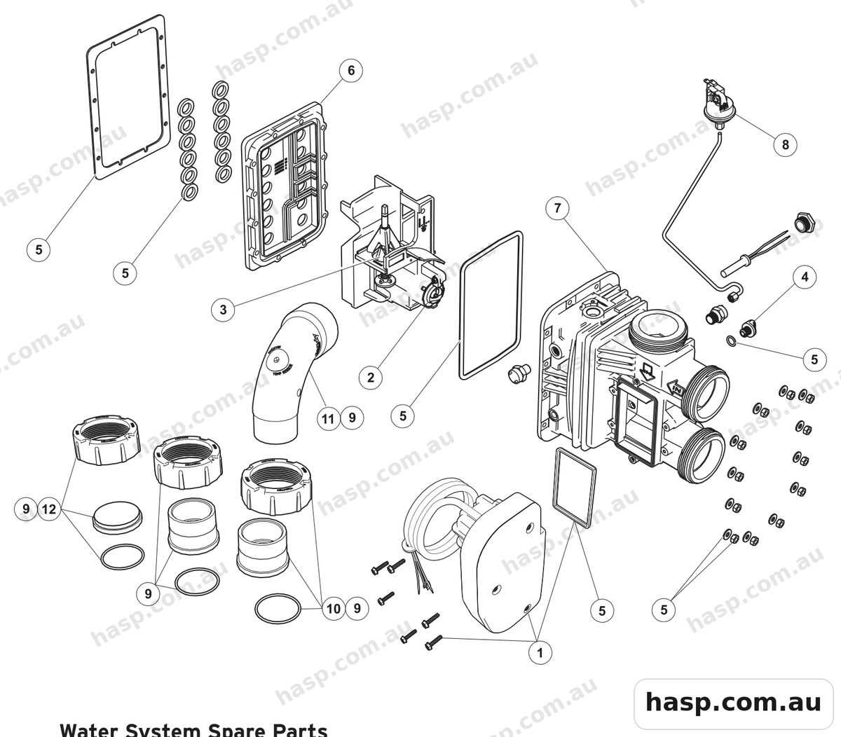 Zodiac JXI GAS HEATERS Spare Parts