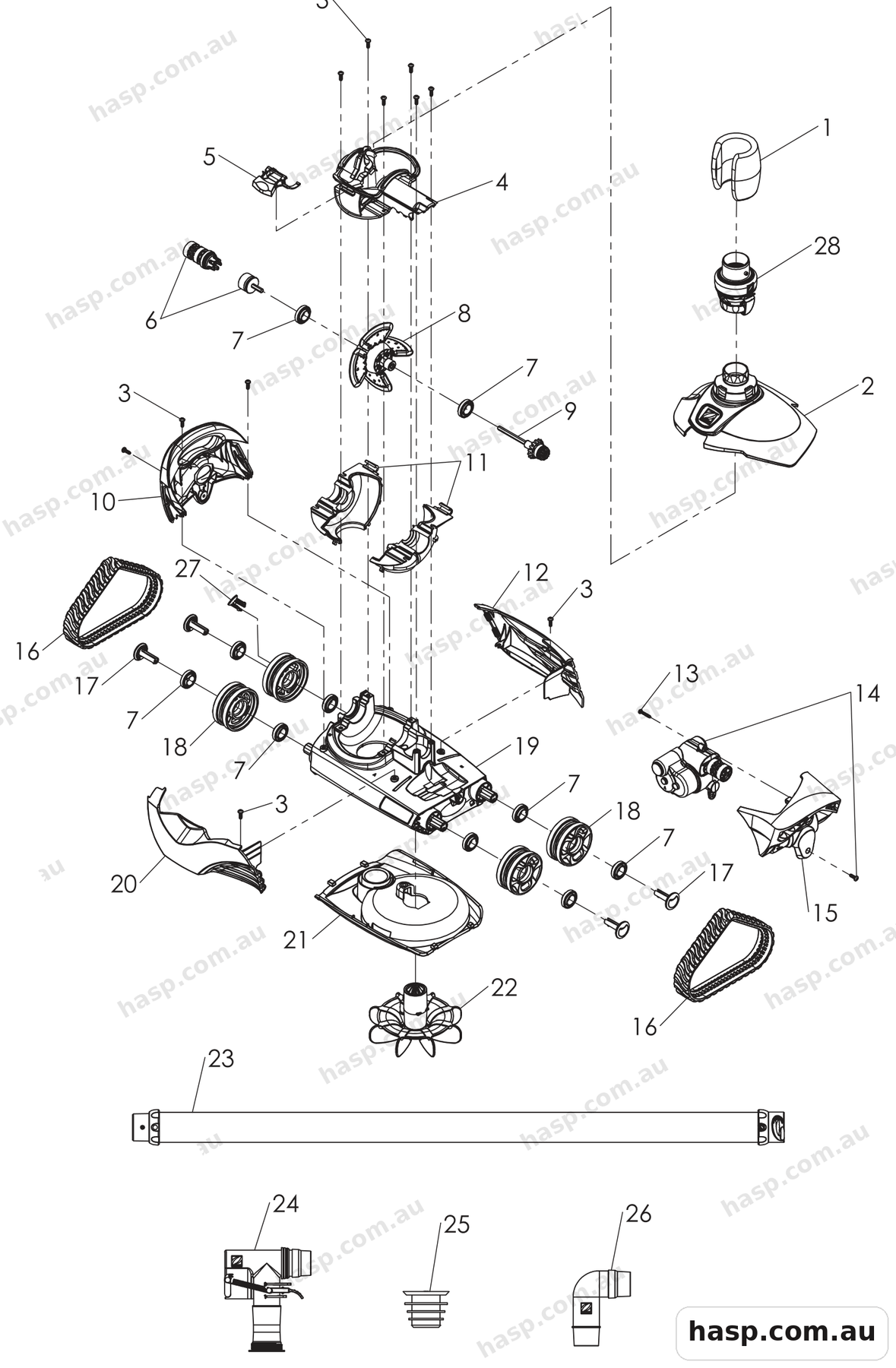 Zodiac MX6 Spare Parts