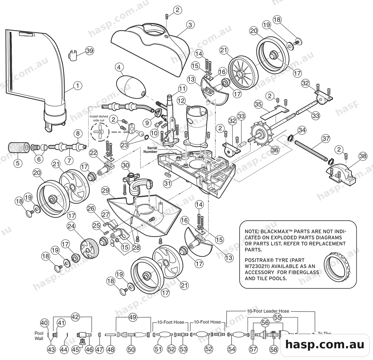 Zodiac POLARIS VAC-SWEEP® 280 Spare Parts