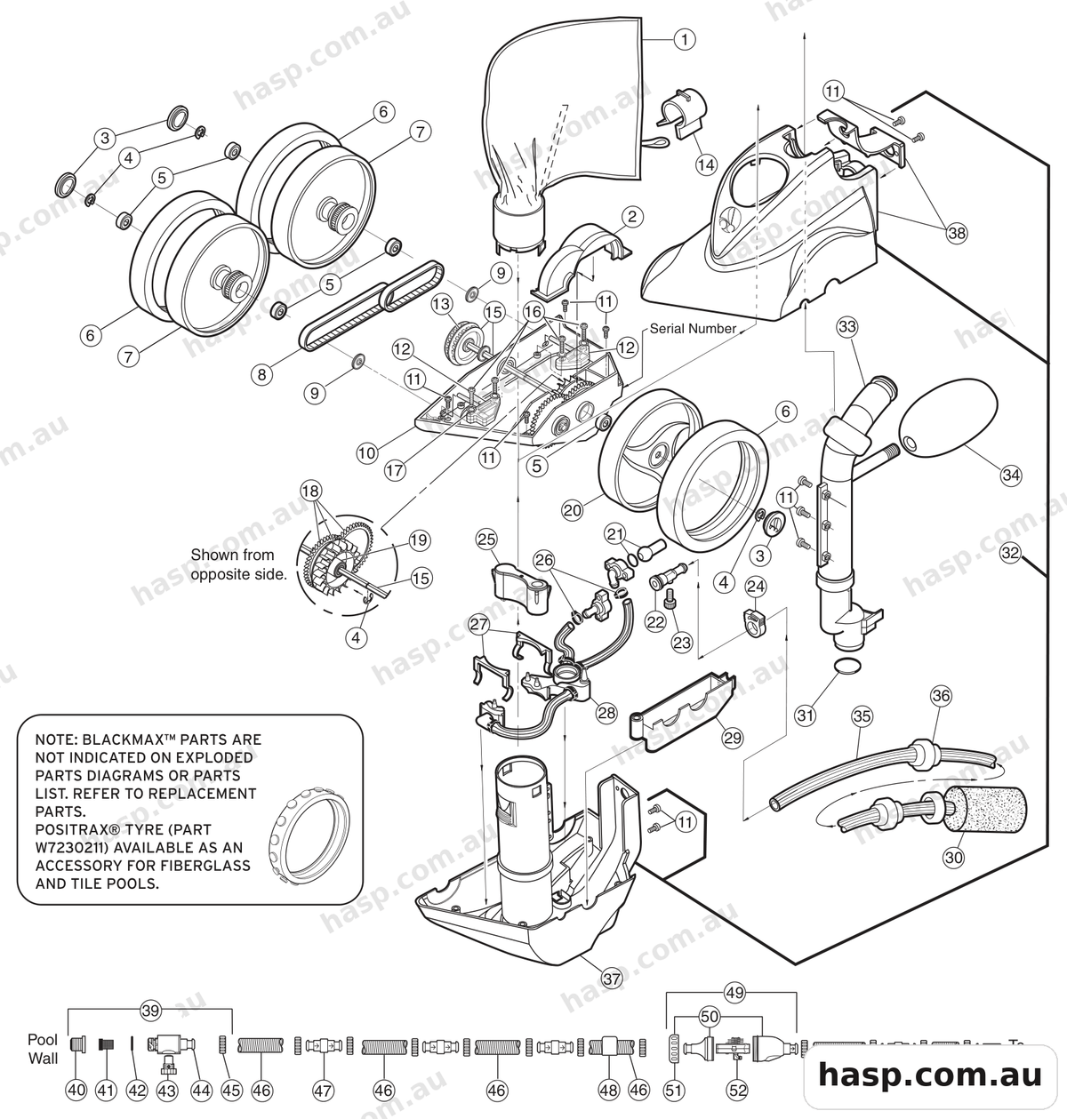 Zodiac POLARIS VAC-SWEEP® 360 Spare Parts
