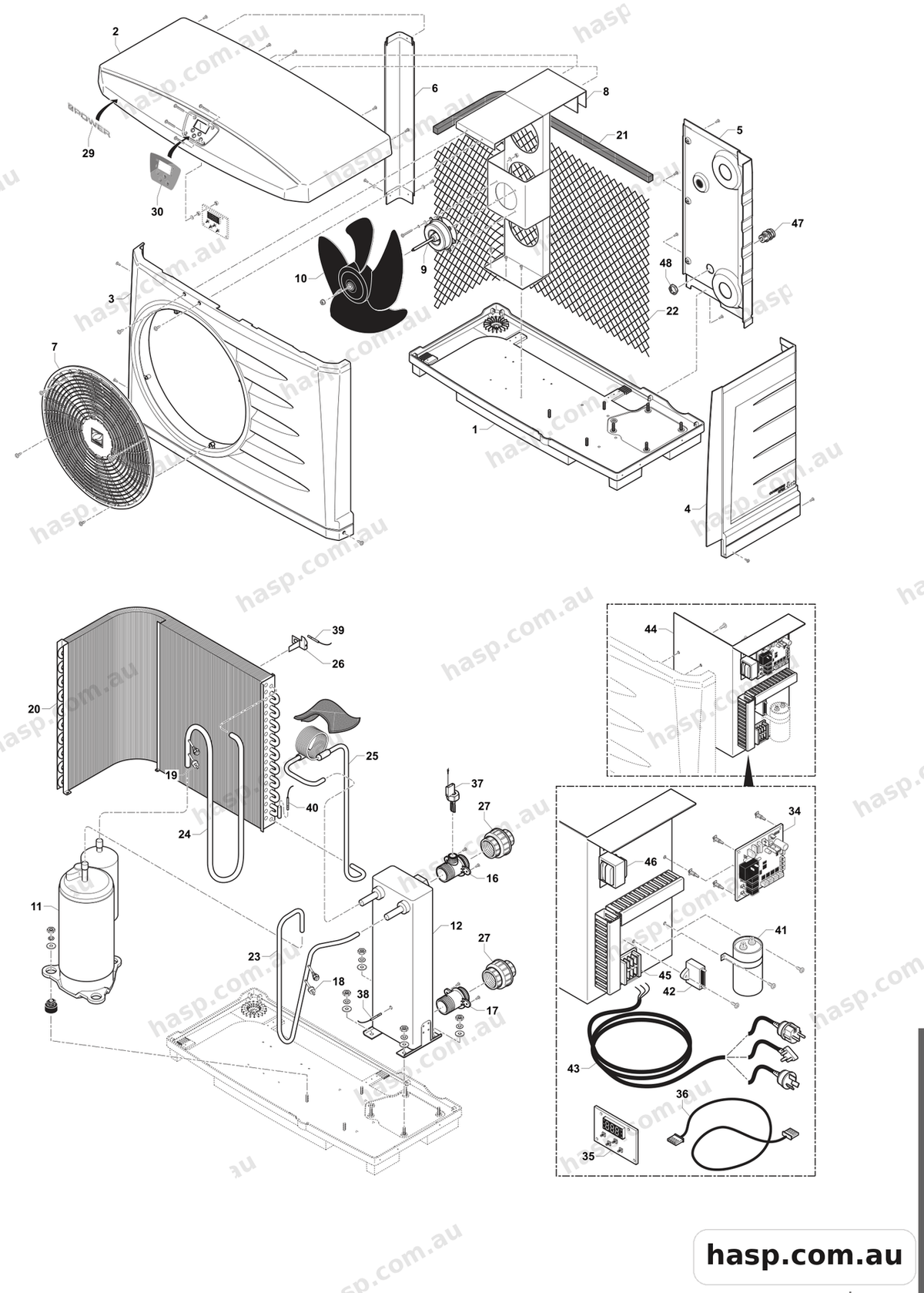 Zodiac POWER 7 & 9 Spare Parts