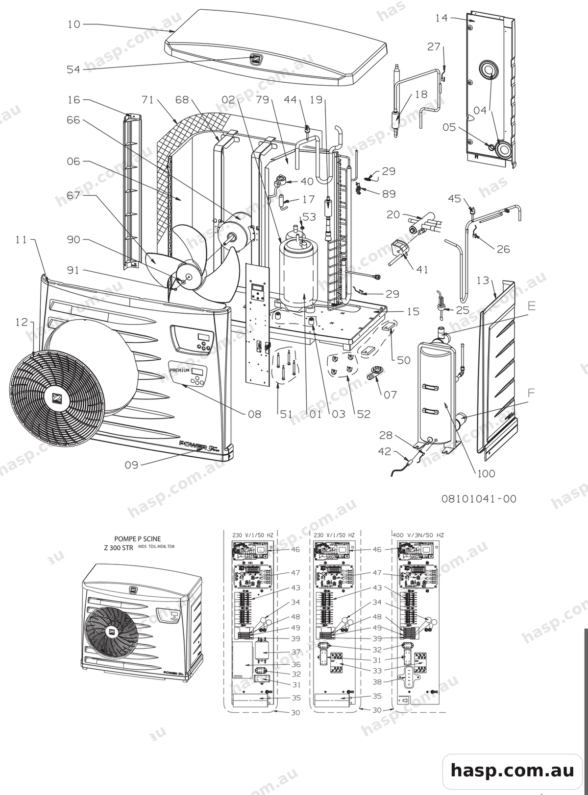 Zodiac POWERFIRST PREM 11MD, 13M, 15MD Spare Parts