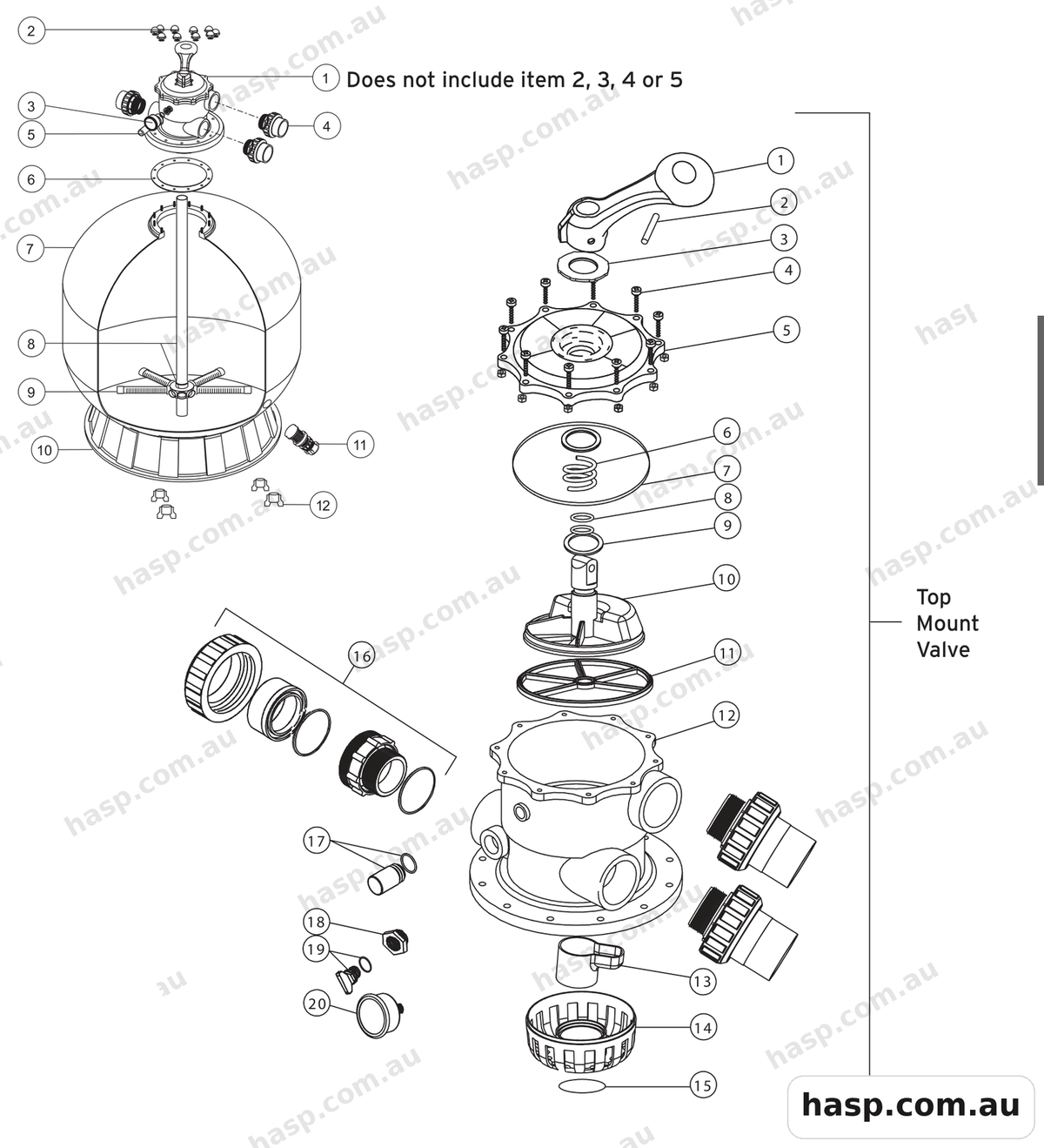 Zodiac TITAN FIBREGLASS FILTERS ZT700B - ZT900 Spare Parts