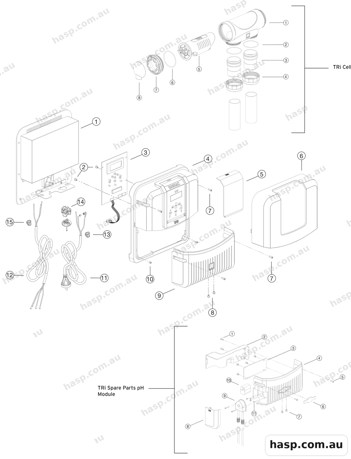 Zodiac TRI CHLORINATOR Spare Parts