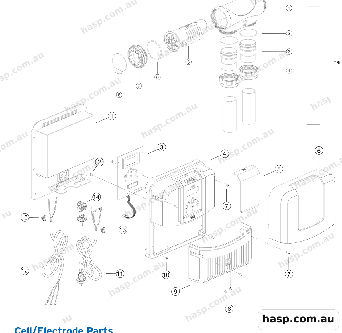 Zodiac TRI-XO CROSSOVER SERIES Spare Parts