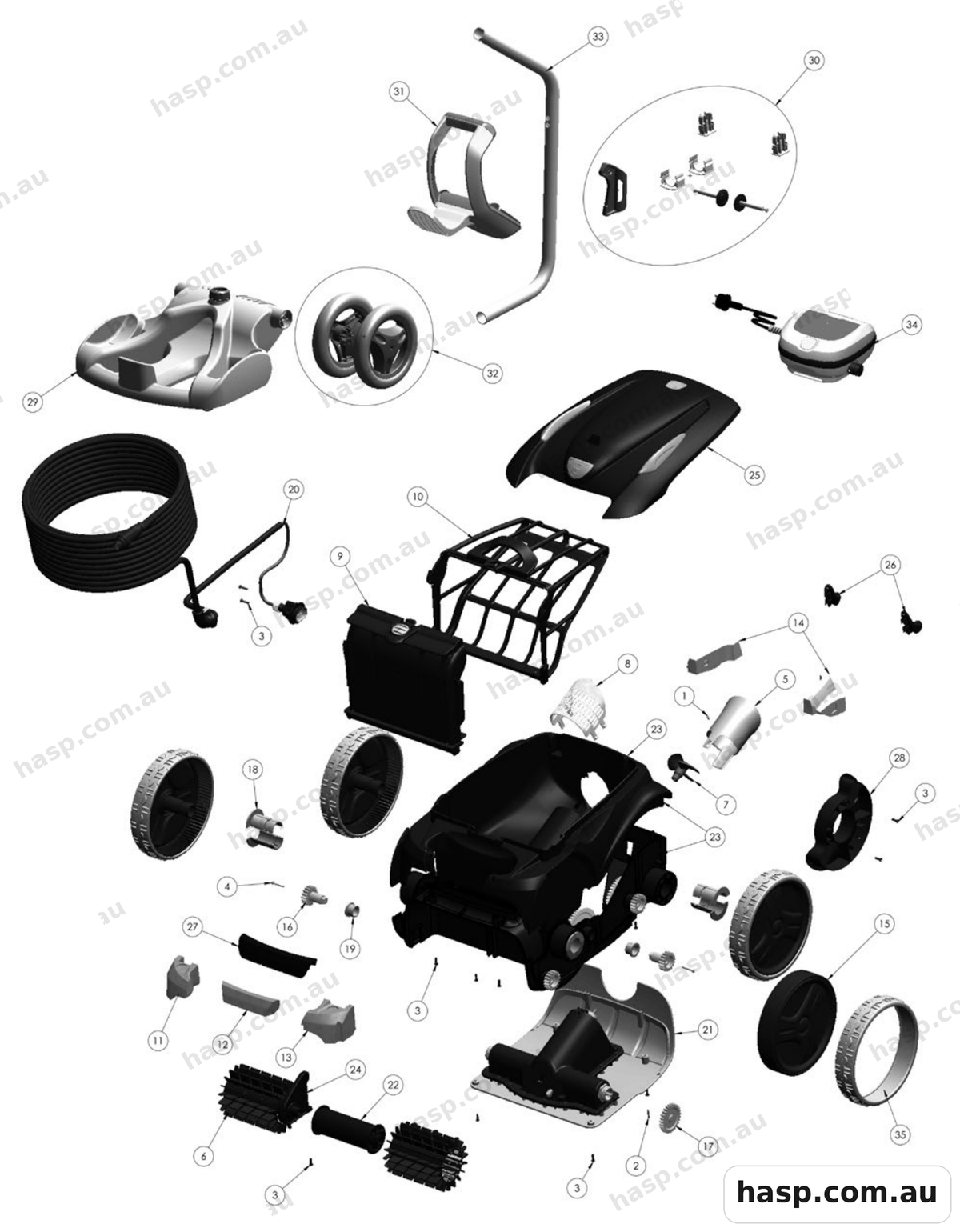 Zodiac V3 4WD Spare Parts