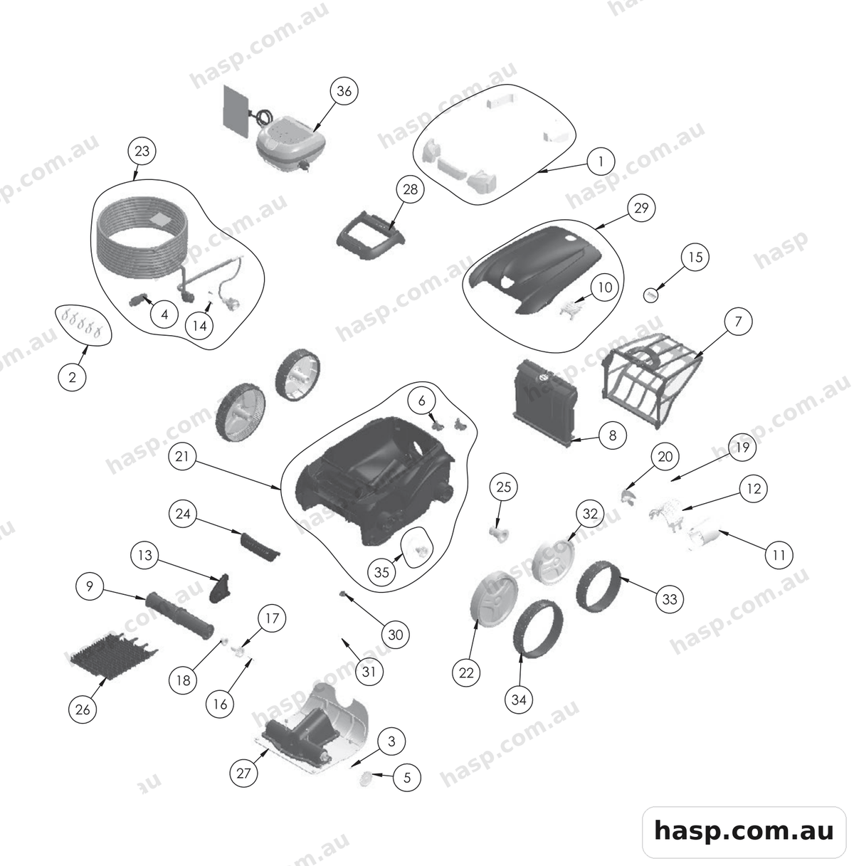 Zodiac VX40 Spare Parts