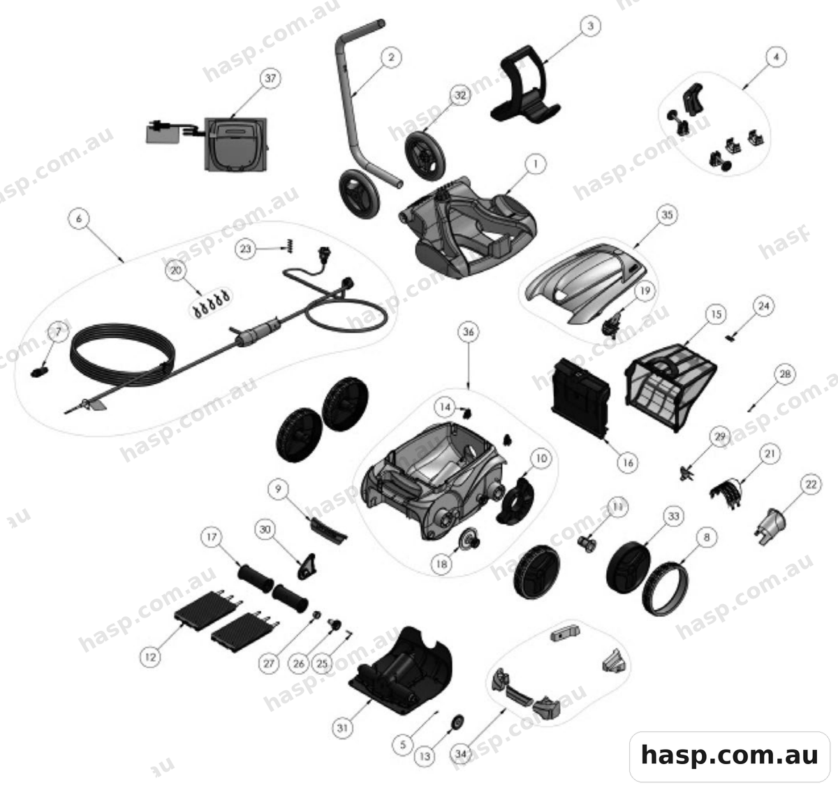 Zodiac VX65 IQ Spare Parts