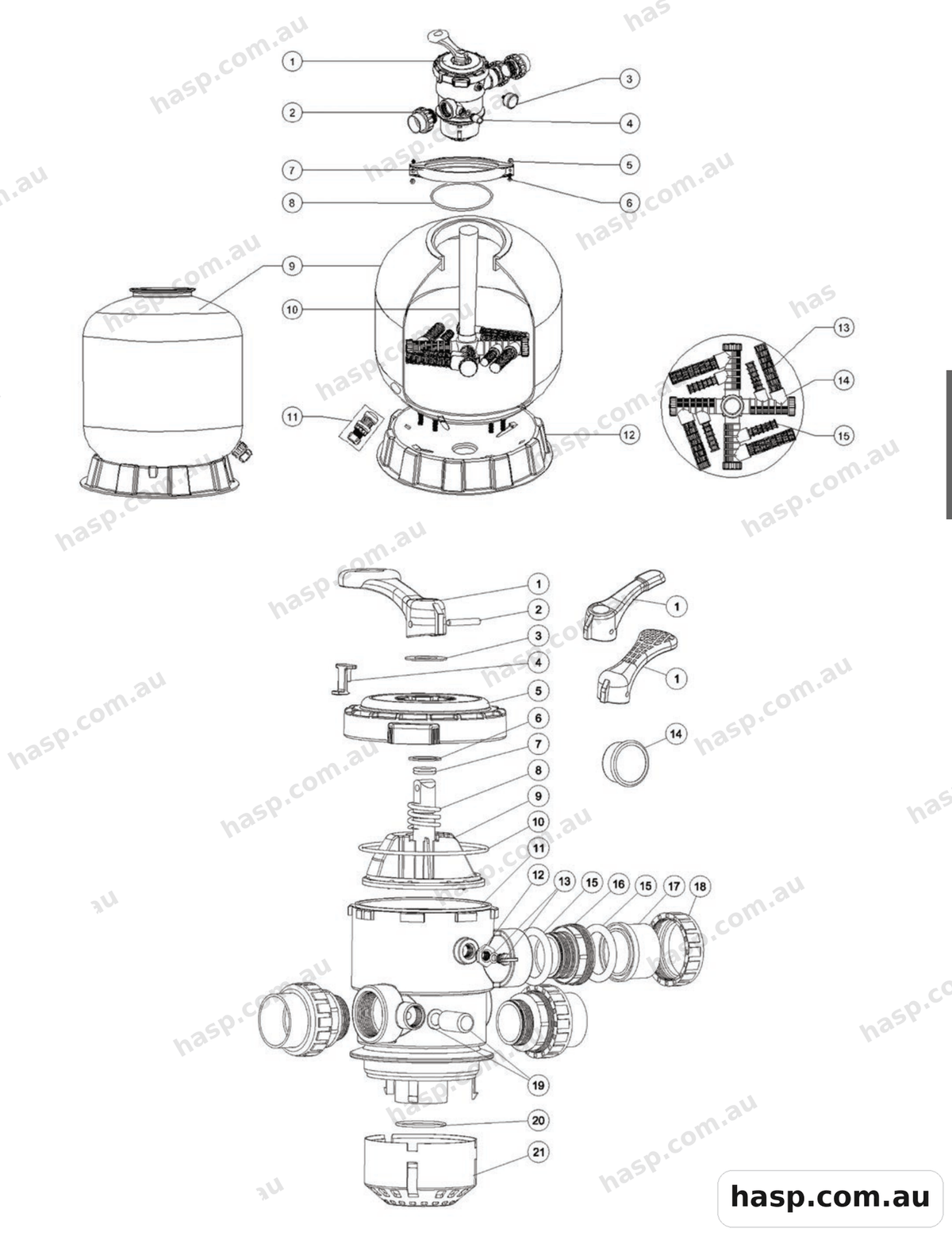 Zodiac ZT650B Spare Parts